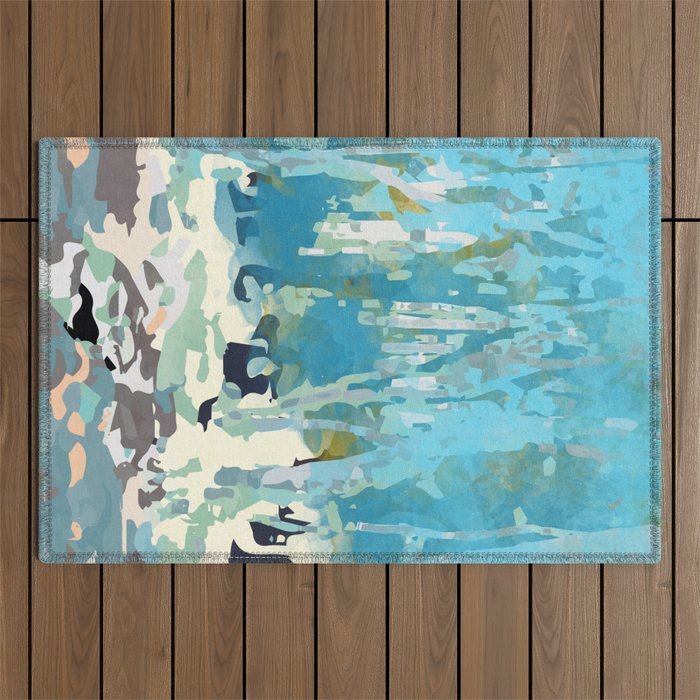 abstract forest in pastels Outdoor Rug Gallery Image 1