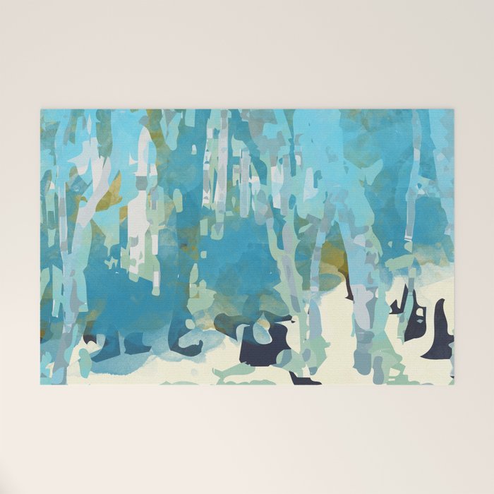 abstract forest in pastels Welcome Mat Gallery Image 1