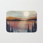 Summer Lake Sunset Bath Mat Gallery Image 1