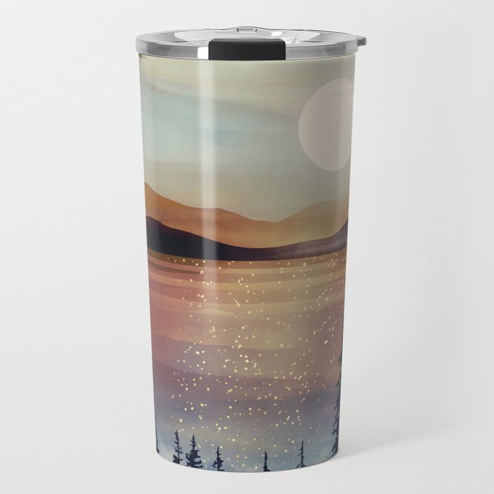 Summer Lake Sunset Travel Mug Gallery Image 1