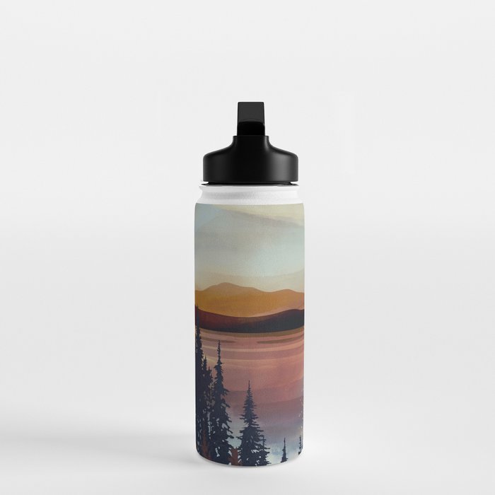 Summer Lake Sunset Water Bottle Gallery Image 3