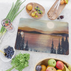Summer Lake Sunset Cutting Board Gallery Image 2