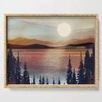 Summer Lake Sunset Serving Tray Gallery Image 1