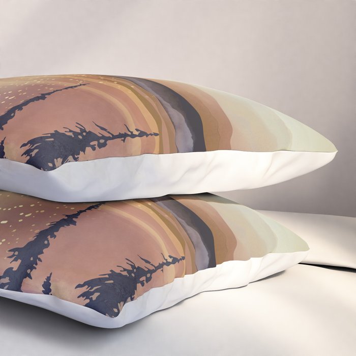 Summer Lake Sunset Pillow Sham Gallery Image 3