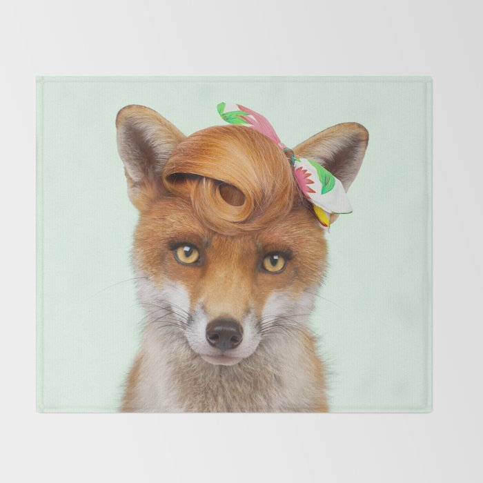 FOXY LADY Throw Blanket Gallery Image 2