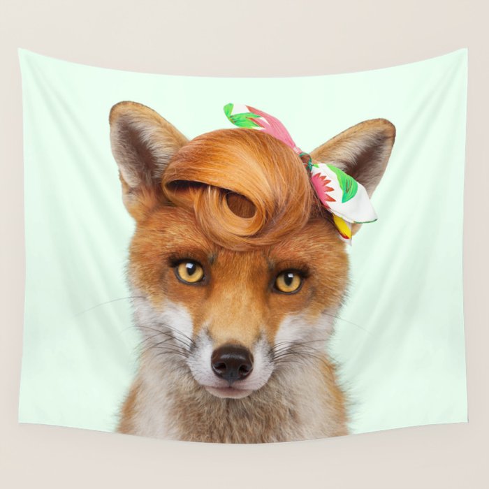 FOXY LADY Wall Tapestry Gallery Image 1