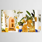 Tiger Reserve Villa | Bohemian Tropical Jungle Décor | Pastel Honeymoon Couple Love Wildlife Tablecloth Gallery Image 2
