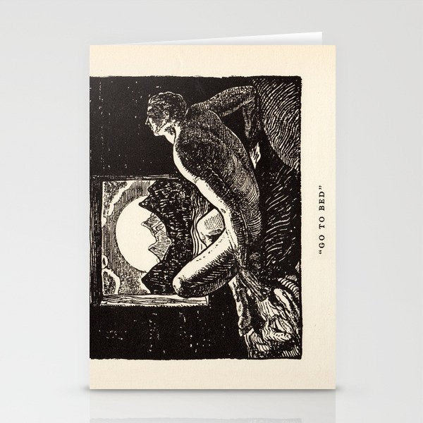 "Go to Bed" by Rockwell Kent (1919) Stationery Card Gallery Image 2