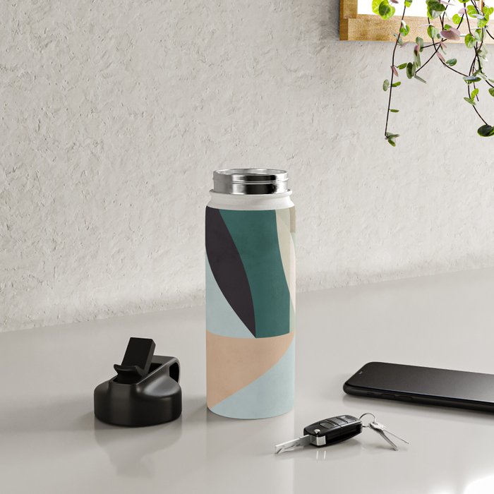 shapes geometric art mid century Water Bottle Gallery Image 4