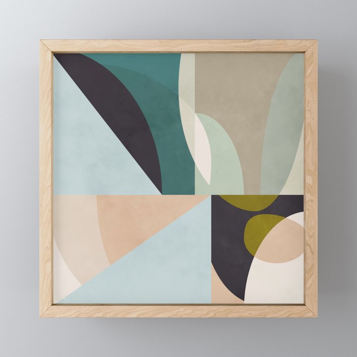 shapes geometric art mid century Mini Art Print Gallery Image 1