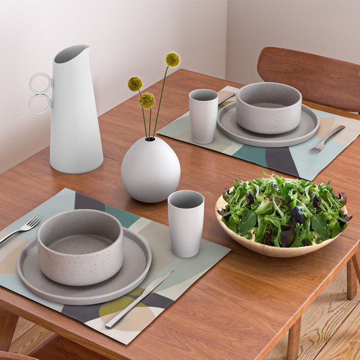 shapes geometric art mid century Placemat Gallery Image 2