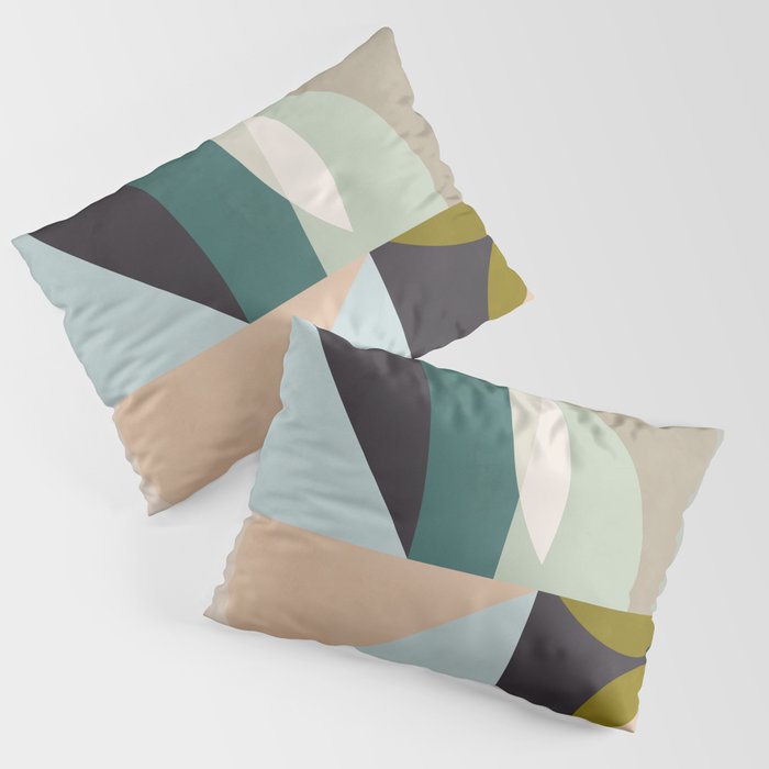 shapes geometric art mid century Pillow Sham Gallery Image 3