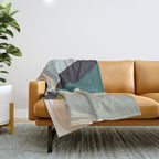 shapes geometric art mid century Throw Blanket Gallery Image 1
