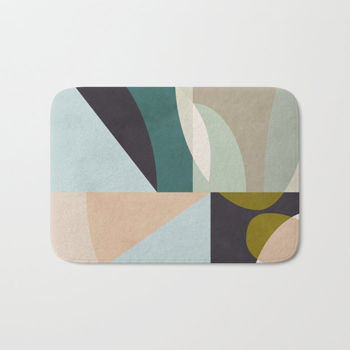 shapes geometric art mid century Bath Mat Gallery Image 1