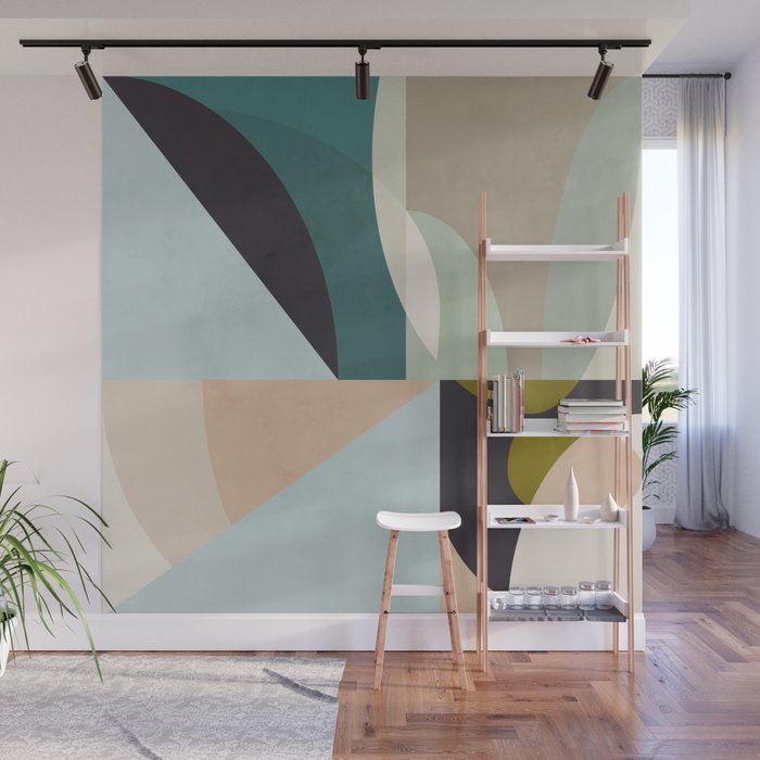 shapes geometric art mid century Wall Mural Gallery Image 1