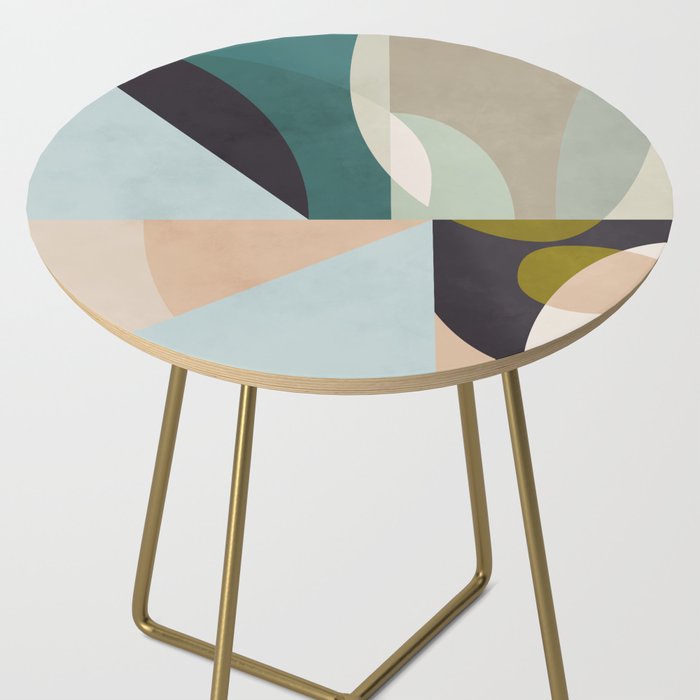 shapes geometric art mid century Side Table Gallery Image 2
