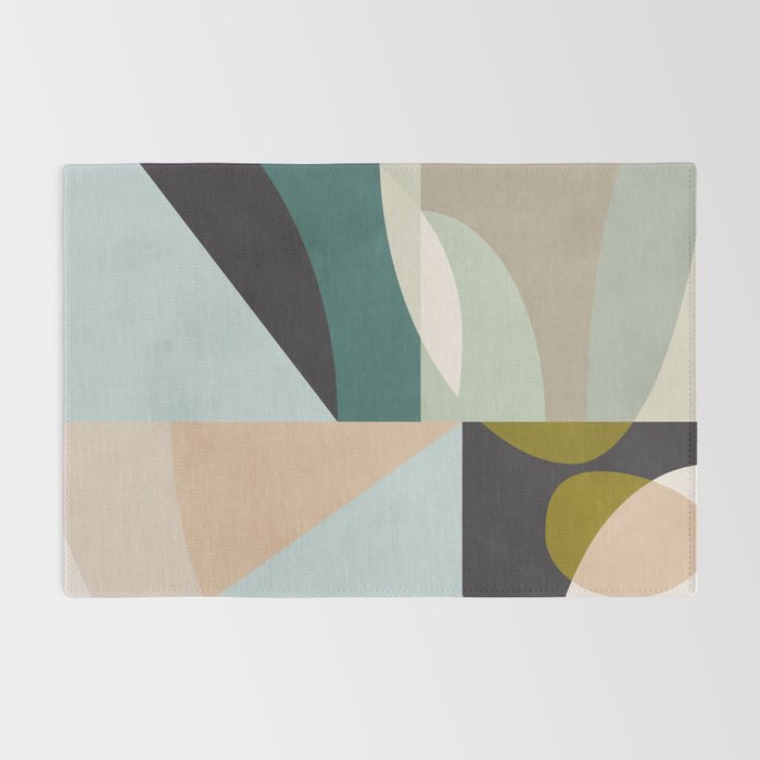 shapes geometric art mid century Rug Gallery Image 2