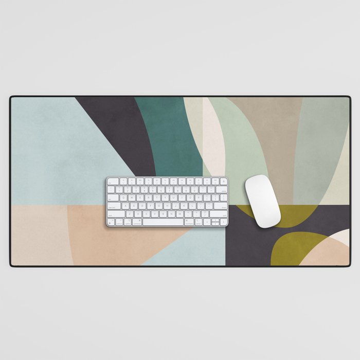 shapes geometric art mid century Desk Mat Gallery Image 1