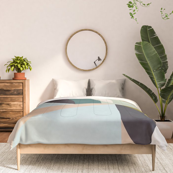 shapes geometric art mid century Comforter Gallery Image 3