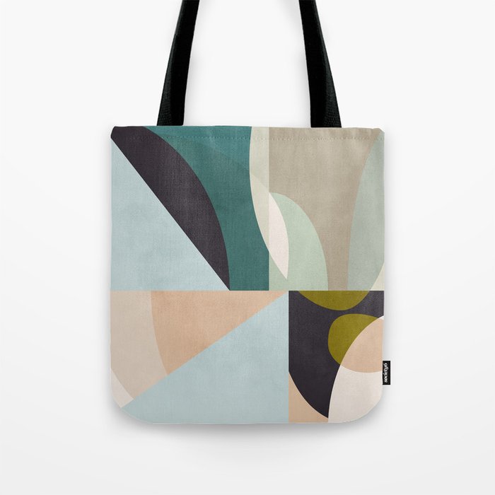 shapes geometric art mid century Tote Bag Gallery Image 1
