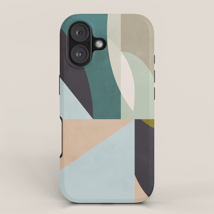 shapes geometric art mid century iPhone Case Gallery Image 1