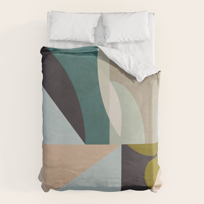 shapes geometric art mid century Duvet Cover Gallery Image 6