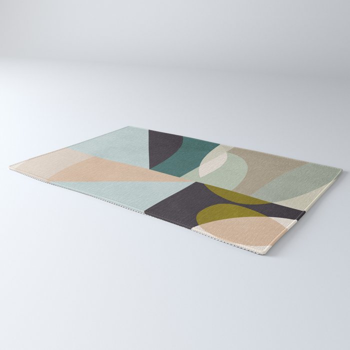 shapes geometric art mid century Rug Gallery Image 3