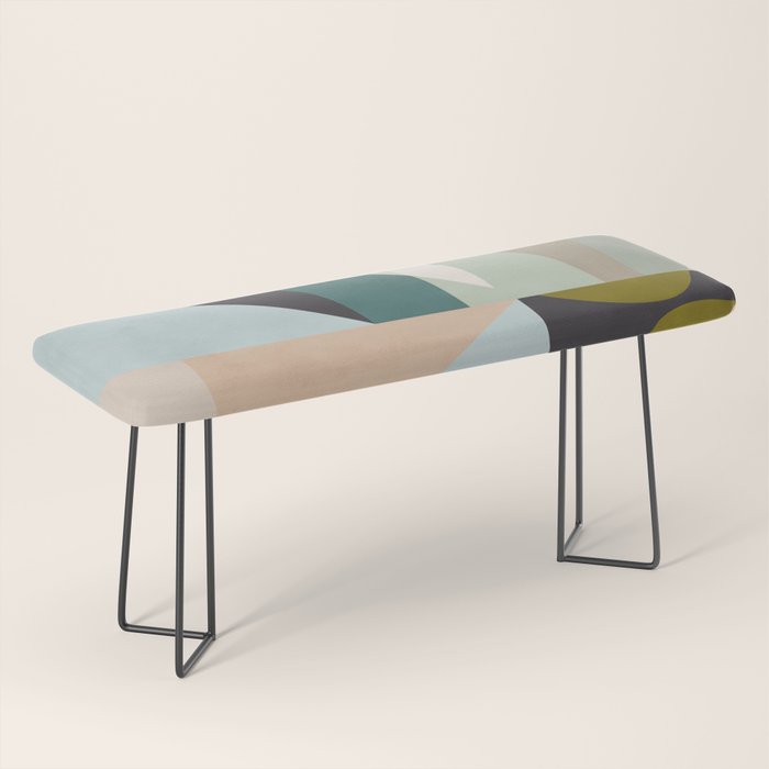 shapes geometric art mid century Bench Gallery Image 1