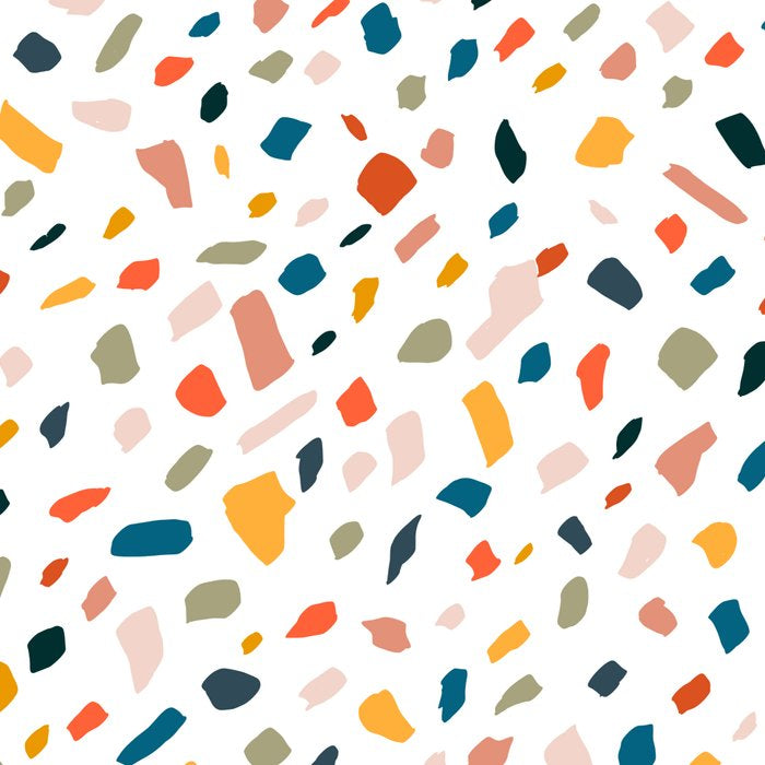 Terrazzo, Abstract Quirky Shapes Bohemian Modern Pattern Confetti Celebration Random Colorful Shapes Coffee Mug Gallery Image 2