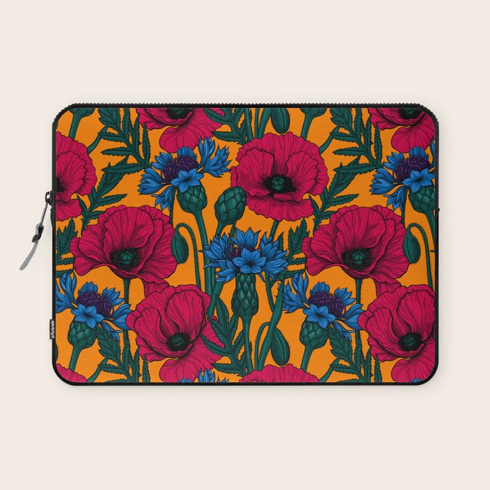 Red poppies and blue cornflowers Laptop Sleeve Gallery Image 1