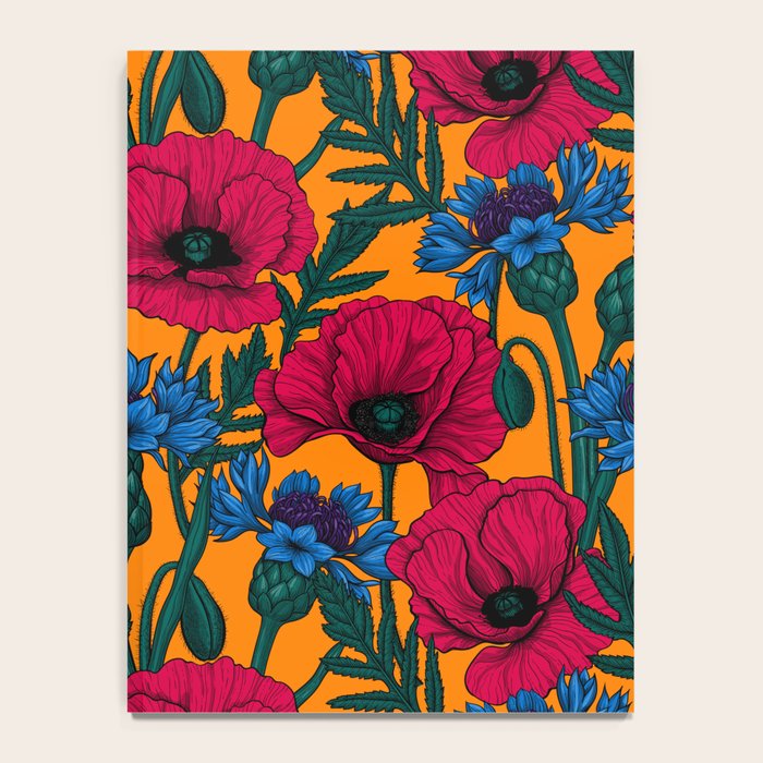 Red poppies and blue cornflowers Notebook Gallery Image 4