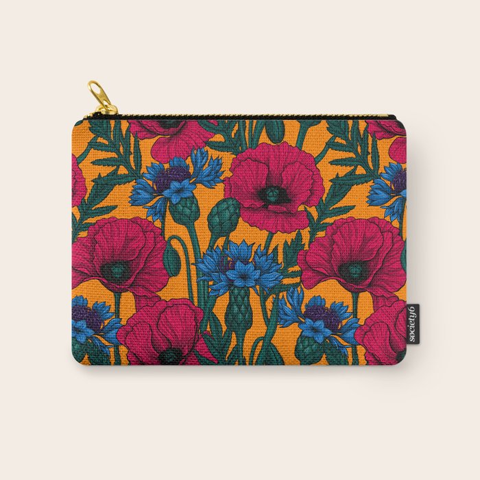 Red poppies and blue cornflowers Carry All Pouch Gallery Image 1
