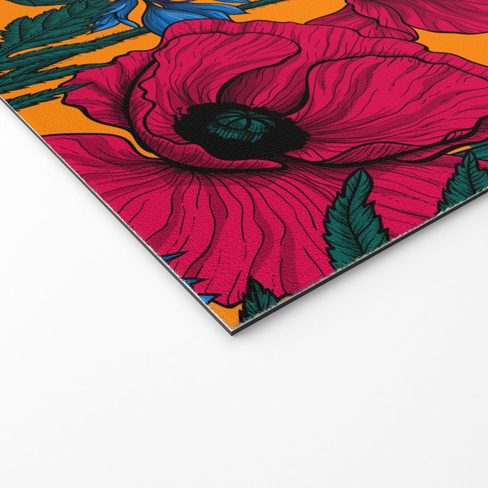 Red poppies and blue cornflowers Welcome Mat Gallery Image 2