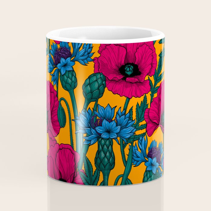 Red poppies and blue cornflowers Coffee Mug Gallery Image 4