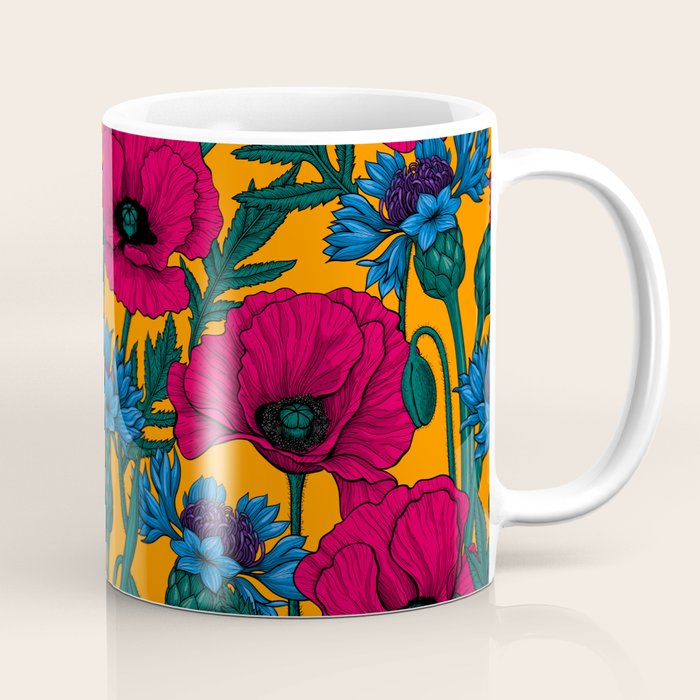 Red poppies and blue cornflowers Coffee Mug Gallery Image 1