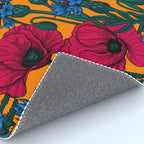 Red poppies and blue cornflowers Rug Gallery Image 4