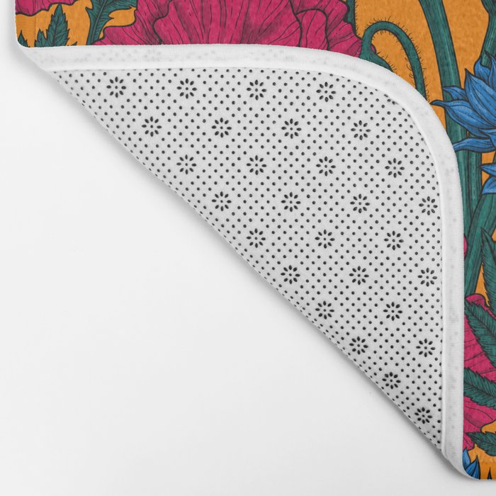 Red poppies and blue cornflowers Bath Mat Gallery Image 2