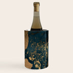Emerald Indigo And Copper Glamour Marble Wine Chiller Gallery Image 1
