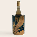 Emerald Indigo And Copper Glamour Marble Wine Chiller Gallery Image 2
