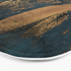 Emerald Indigo And Copper Glamour Marble Bath Mat Gallery Image 3