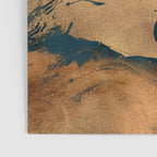 Emerald Indigo And Copper Glamour Marble Poster Gallery Image 3