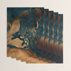 Emerald Indigo And Copper Glamour Marble Wrapping Paper Gallery Image 3
