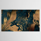 Emerald Indigo And Copper Glamour Marble Tablecloth Gallery Image 2
