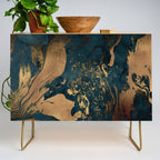 Emerald Indigo And Copper Glamour Marble Credenza Gallery Image 1
