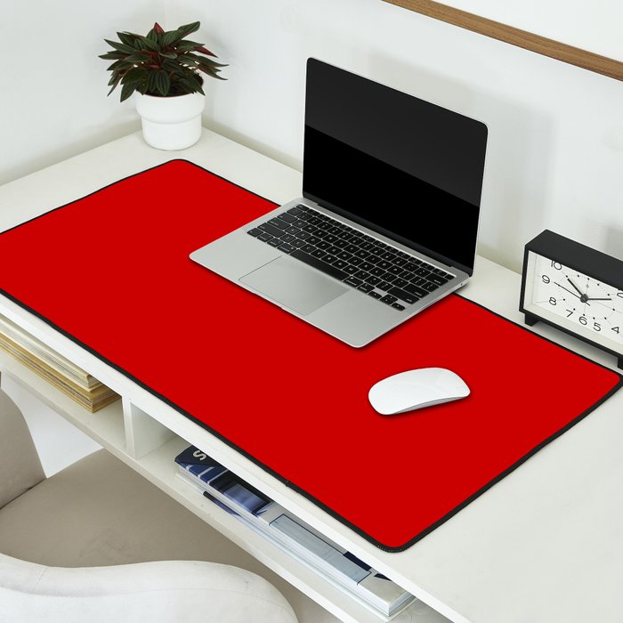 Bright red Desk Mat Gallery Image 2