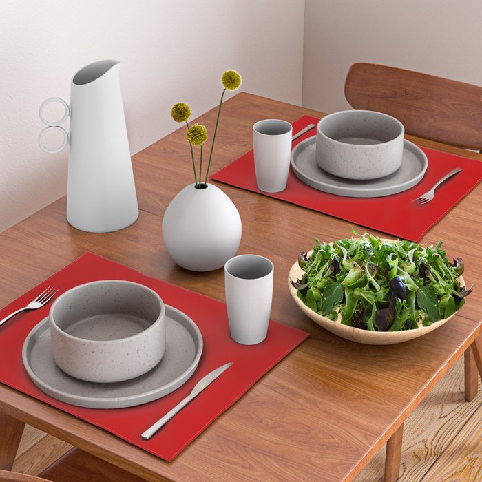 Bright red Placemat Gallery Image 2