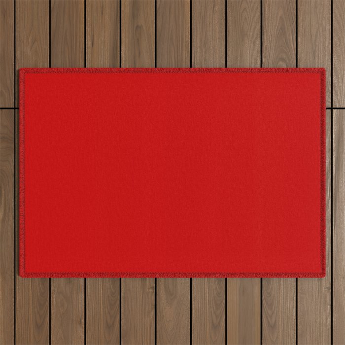 Bright red Outdoor Rug Gallery Image 1
