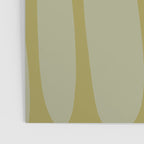 Mid Century Modern Kwaito Abstract Pattern in Vintage Olive Green and Cantaloupe Orange Poster Gallery Image 3