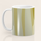 Mid Century Modern Kwaito Abstract Pattern in Vintage Olive Green and Cantaloupe Orange Coffee Mug Gallery Image 3