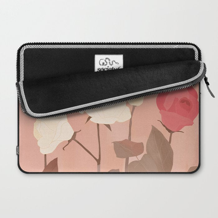 White and Red Roses Laptop Sleeve Gallery Image 2